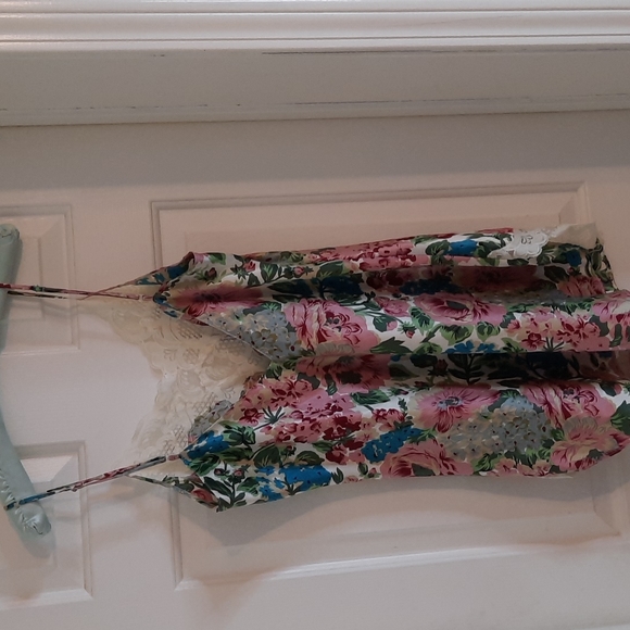 Vintage Victoria secret sz large floral silky slip nightgown - Picture 5 of 7